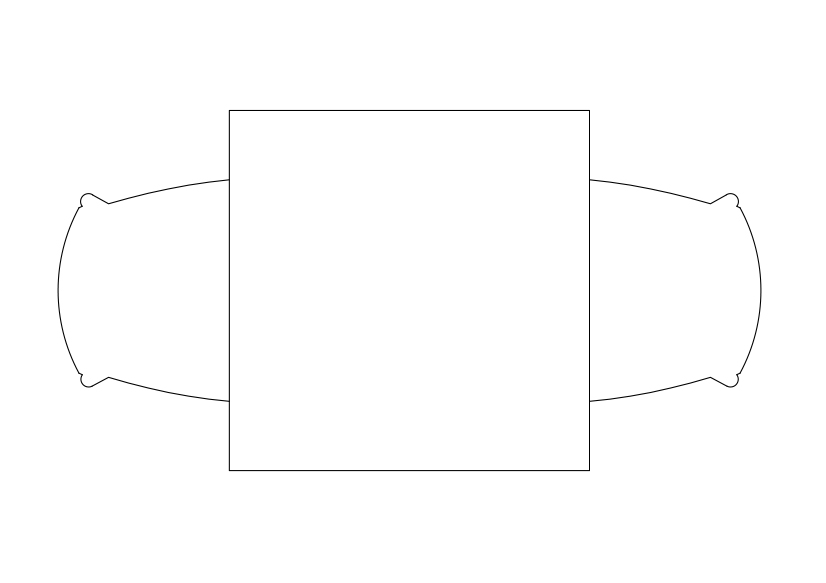 Free Chairs & Dining table set-up top view CAD Block – DWG, DXF, PDF Format