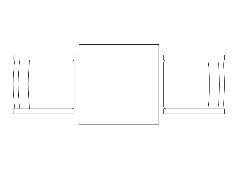 Free Chairs & Dining table set-up top view CAD Block – DWG, DXF, PDF Format