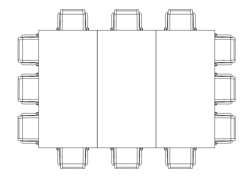 Free Chairs & Meeting table set-up top view CAD Block – DWG, DXF, PDF Format