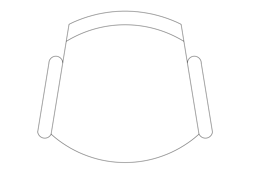 Free Office Chair top view CAD Block – DWG, DXF, PDF Format