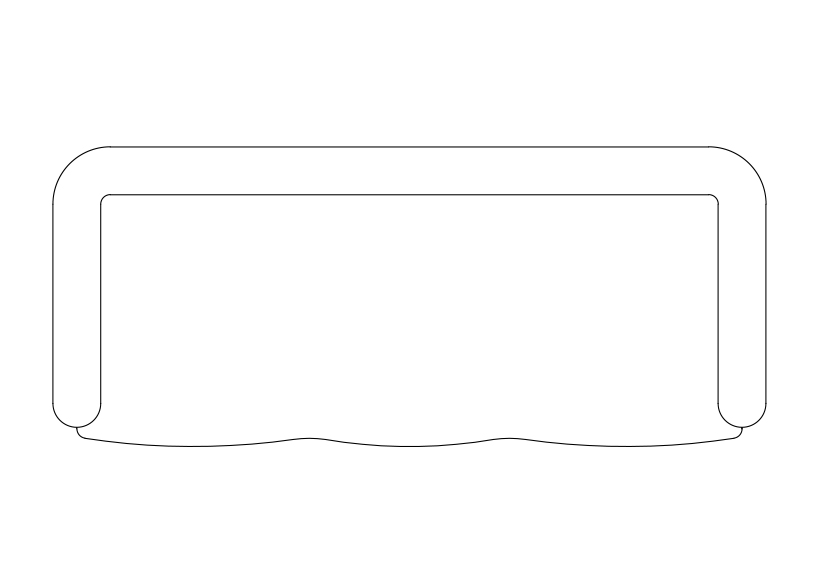 Free Sofa  top view CAD Block – DWG, DXF, PDF Format