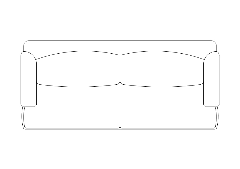 Free Sofa  top view CAD Block – DWG, DXF, PDF Format
