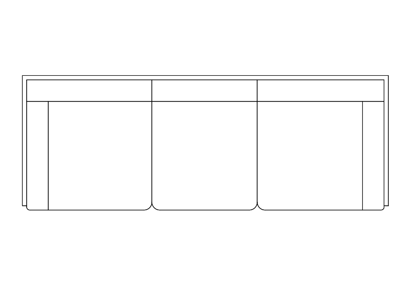 Free Sofa  top view CAD Block – DWG, DXF, PDF Format