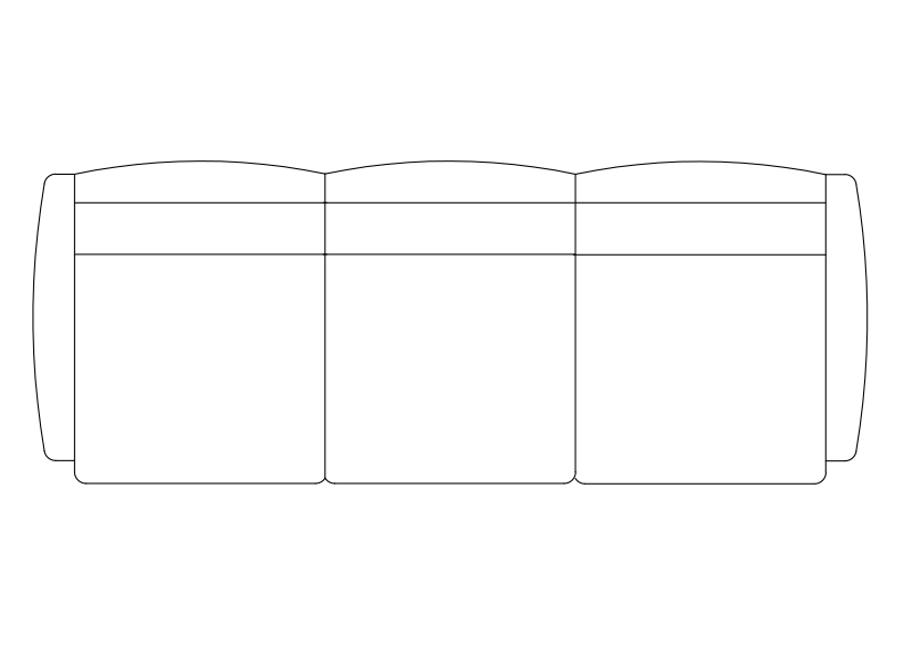 Free Sofa  top view CAD Block – DWG, DXF, PDF Format