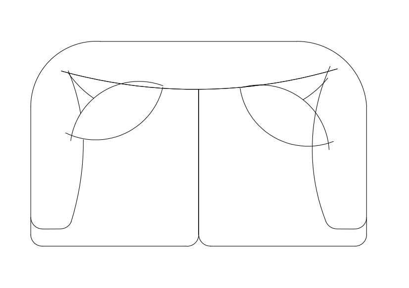 Free Sofa  top view CAD Block – DWG, DXF, PDF Format