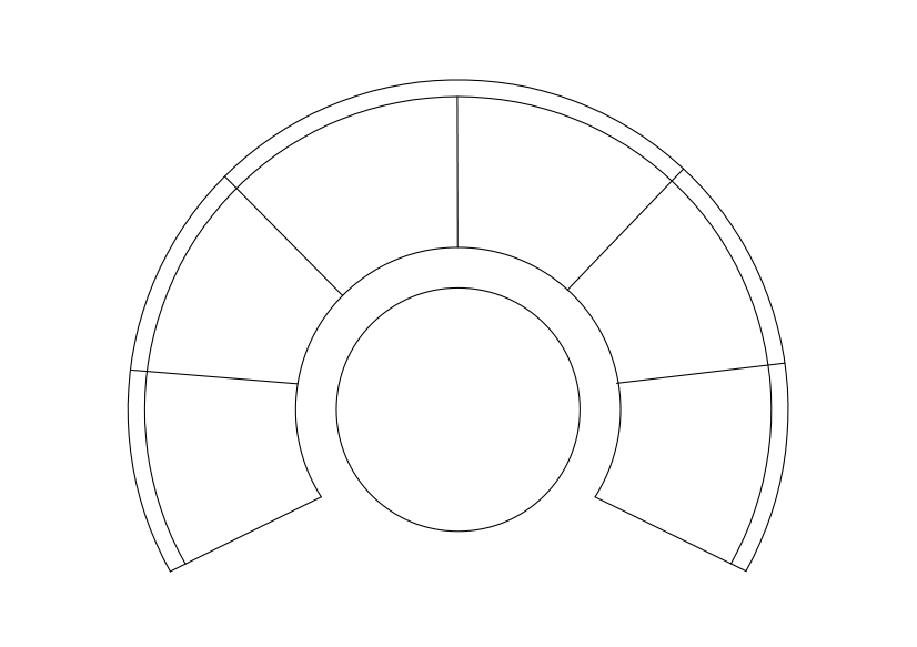 Free Circular sofa top view CAD Block – DWG, DXF, PDF Format