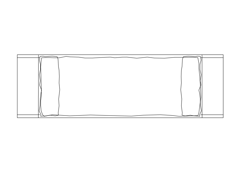 Free Sofa  top view CAD Block – DWG, DXF, PDF Format