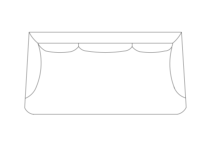 Free Sofa  top view CAD Block – DWG, DXF, PDF Format