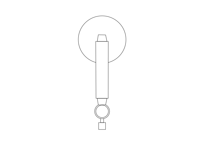 Free Ablution Spray top view CAD Block – DWG, DXF, PDF Format