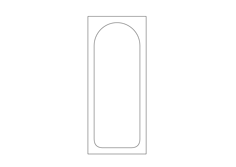 Free Bathtub Top View CAD Block – DWG, DXF, PDF Format