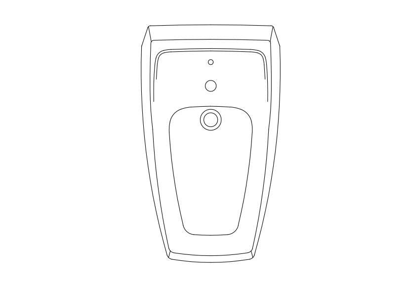 Free Bidet Top View CAD Block – DWG, DXF, PDF Format