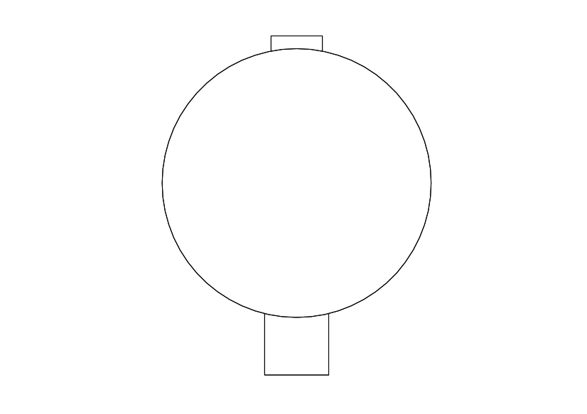 Free Trash Can Top View CAD Block – DWG, DXF, PDF Format