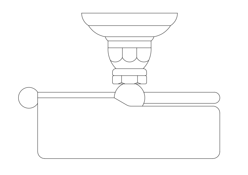 Free Toilet Paper Holder Top View CAD Block – DWG, DXF, PDF Format