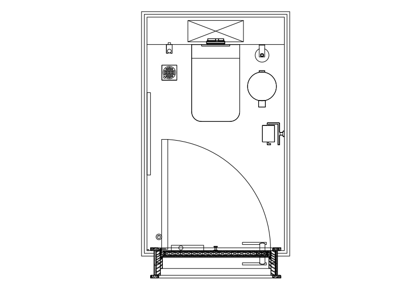 Free Public Toilet Top View CAD Block – DWG, DXF, PDF Format