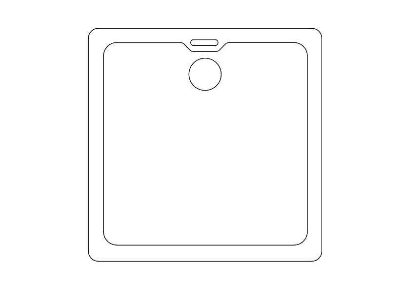 Free Shower Tray Top View CAD Block – DWG, DXF, PDF Format