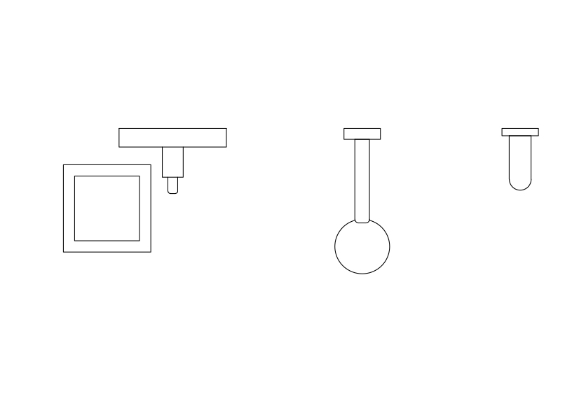 Free Shower Mixer Top View CAD Block – DWG, DXF, PDF Format