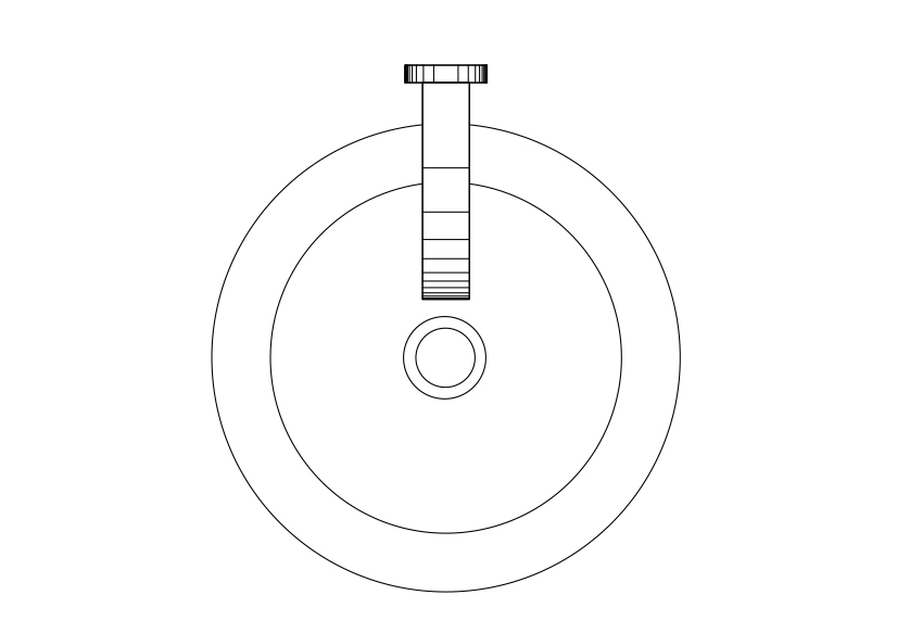 Free Sink Top View CAD Block – DWG, DXF, PDF Format