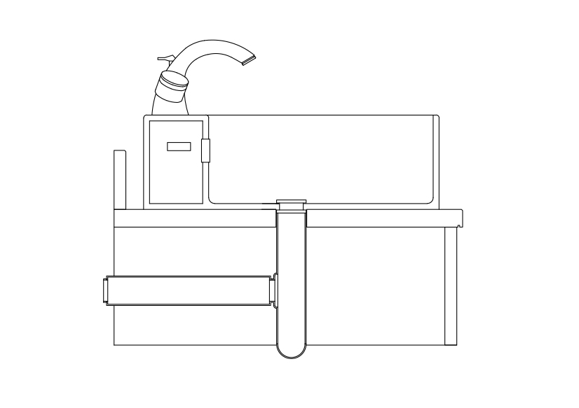 Free Sink Elevation CAD Block – DWG, DXF, PDF Format