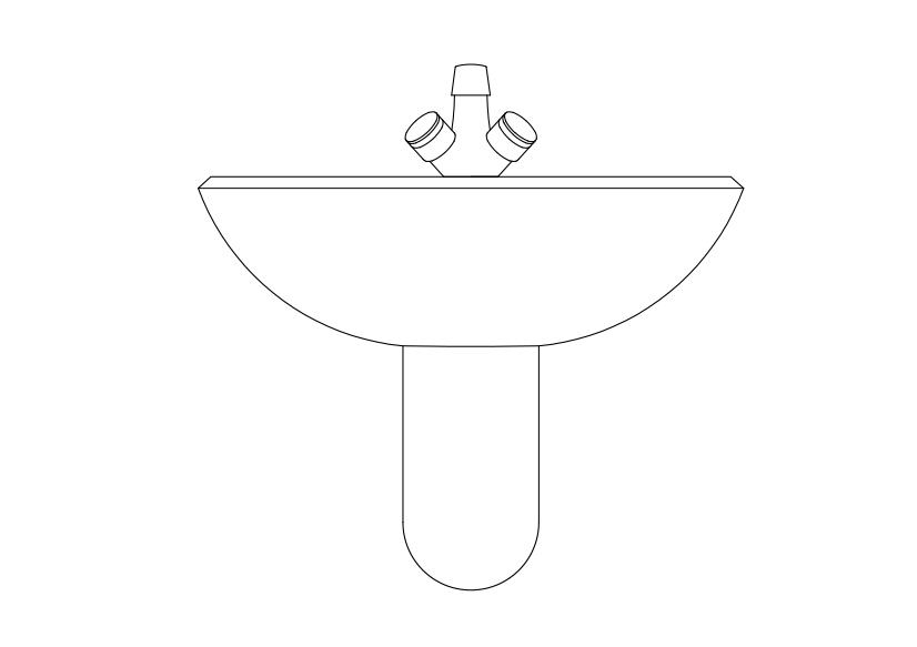 Free Sink Elevation CAD Block – DWG, DXF, PDF Format