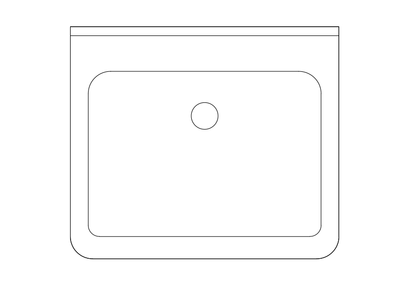 Free Sink Top View CAD Block – DWG, DXF, PDF Format