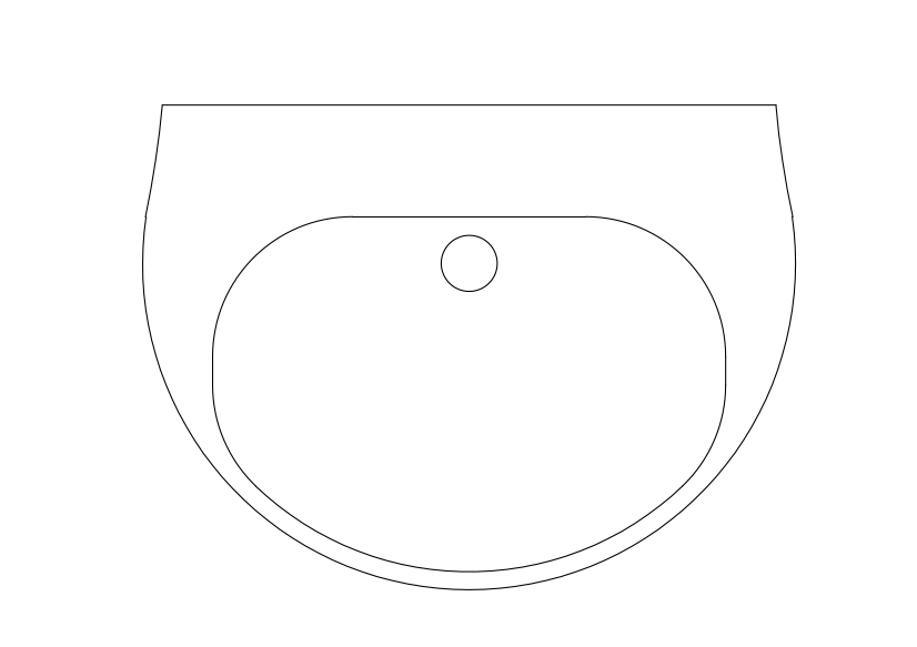 Free Sink Top View CAD Block – DWG, DXF, PDF Format