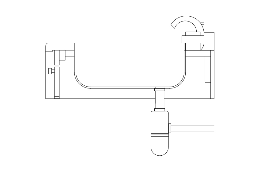 Free Sink Elevation CAD Block – DWG, DXF, PDF Format