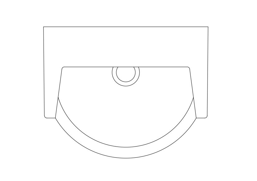 Free Sink Top View CAD Block – DWG, DXF, PDF Format