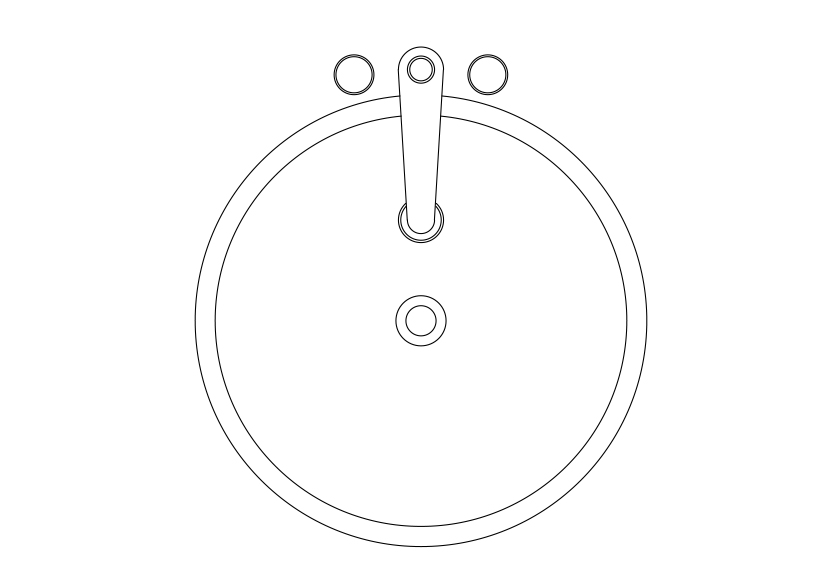 Free Sink Top View CAD Block – DWG, DXF, PDF Format