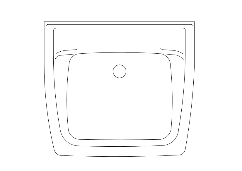 Free Sink Top View CAD Block – DWG, DXF, PDF Format