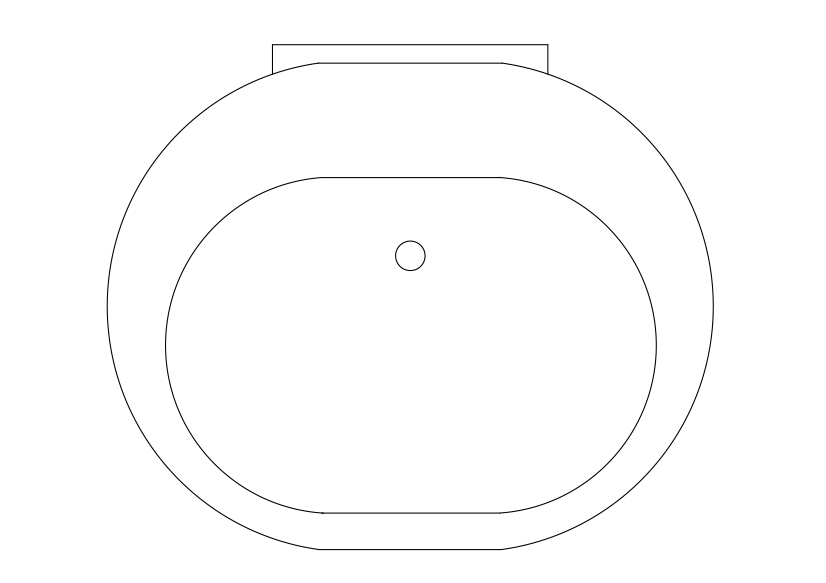 Free Sink Top View CAD Block – DWG, DXF, PDF Format