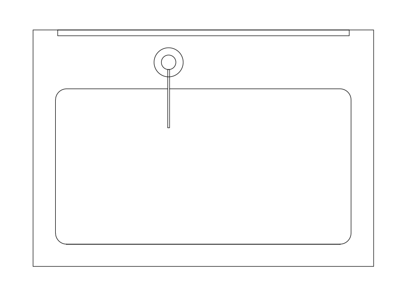 Free Sink Top View CAD Block – DWG, DXF, PDF Format