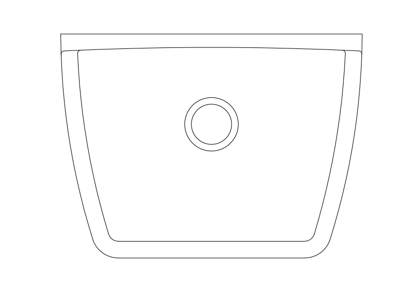 Free Sink Top View CAD Block – DWG, DXF, PDF Format