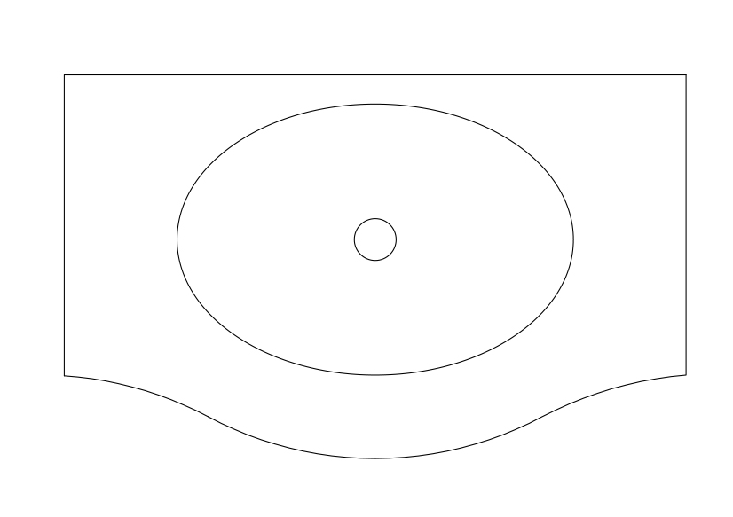 Free Sink Top View CAD Block – DWG, DXF, PDF Format