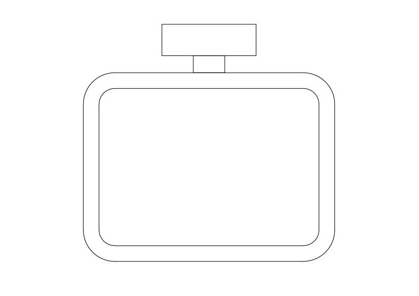 Free Soap Holder Top View CAD Block – DWG, DXF, PDF Format
