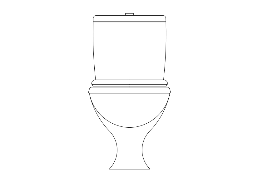 Free Toilet elevation CAD Block – DWG, DXF, PDF Format