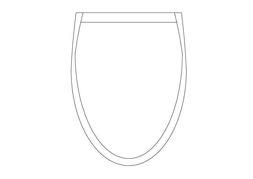 Free Toilet Top View CAD Block – DWG, DXF, PDF Format