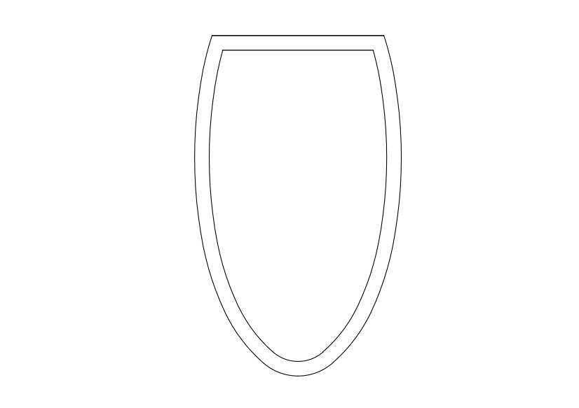 Free Toilet Top View CAD Block – DWG, DXF, PDF Format