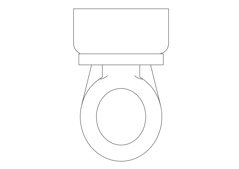 Free Toilet Top View CAD Block – DWG, DXF, PDF Format