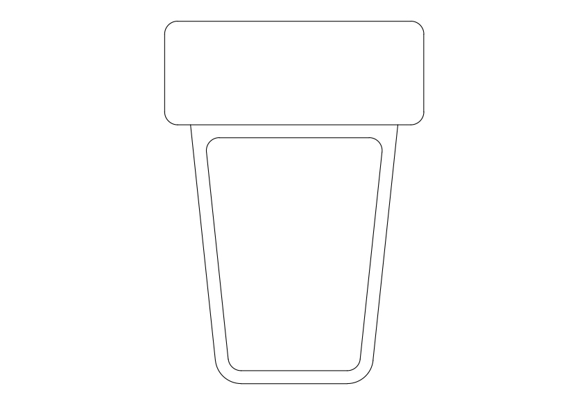 Free Toilet Top View CAD Block – DWG, DXF, PDF Format