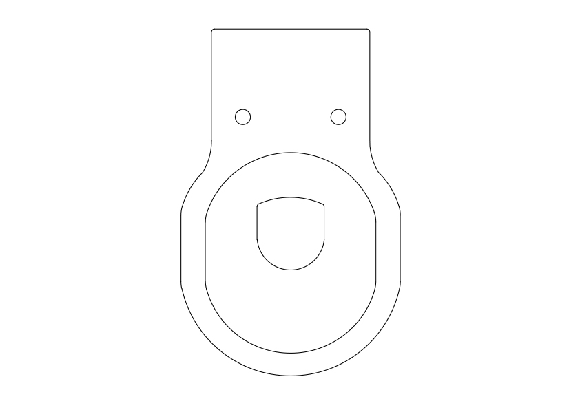 Free Toilet Top View CAD Block – DWG, DXF, PDF Format
