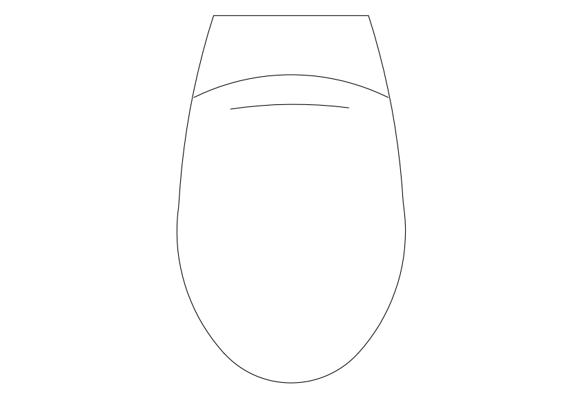 Free Toilet Top View CAD Block – DWG, DXF, PDF Format