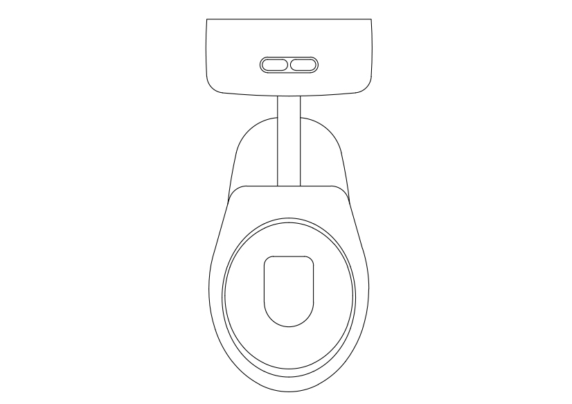 Free Toilet Top View CAD Block – DWG, DXF, PDF Format