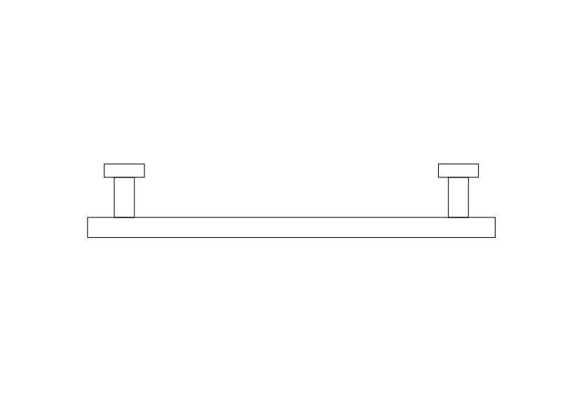 Free Towel Holder Top View CAD Block – DWG, DXF, PDF Format