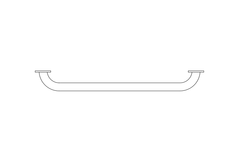 Free Towel Holder Top View CAD Block – DWG, DXF, PDF Format