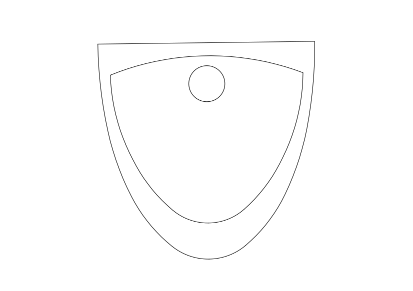 Free Urinal Top View CAD Block – DWG, DXF, PDF Format