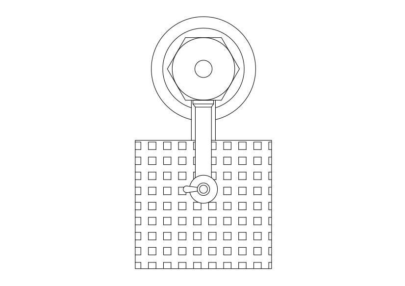 Free Beer Tap Top View CAD Block – DWG, DXF, PDF Format