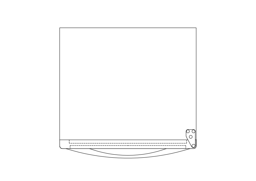 Free Fridge Top View CAD Block – DWG, DXF, PDF Format