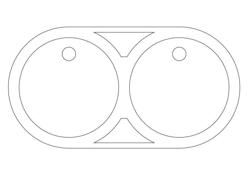 Free Double Kitchen Sink Top View CAD Block – DWG, DXF, PDF Format