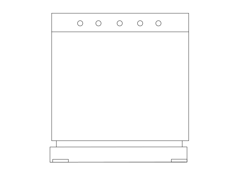 Free Minibar Top View CAD Block – DWG, DXF, PDF Format