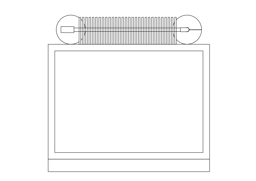 Free Minibar Top View CAD Block – DWG, DXF, PDF Format